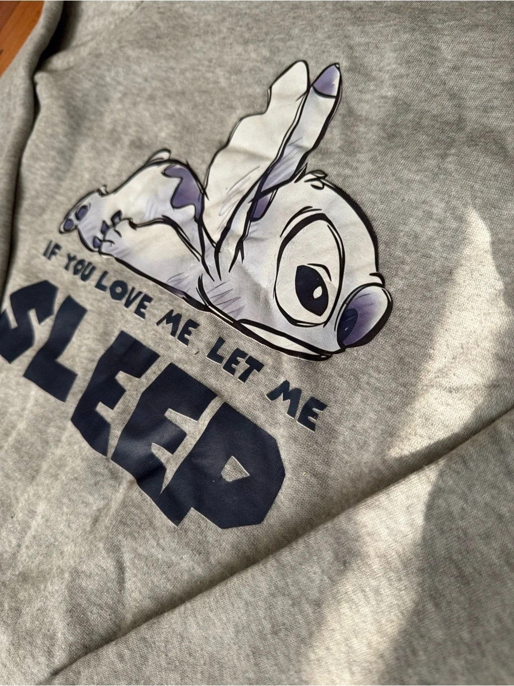 SHEIN Gray Kids Pajama Set with Stitch Character Graphic